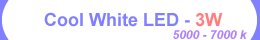 High Power Cool White LED - 3W ( emitter packing )( 5000K - 7000K ) - Chingtek.net