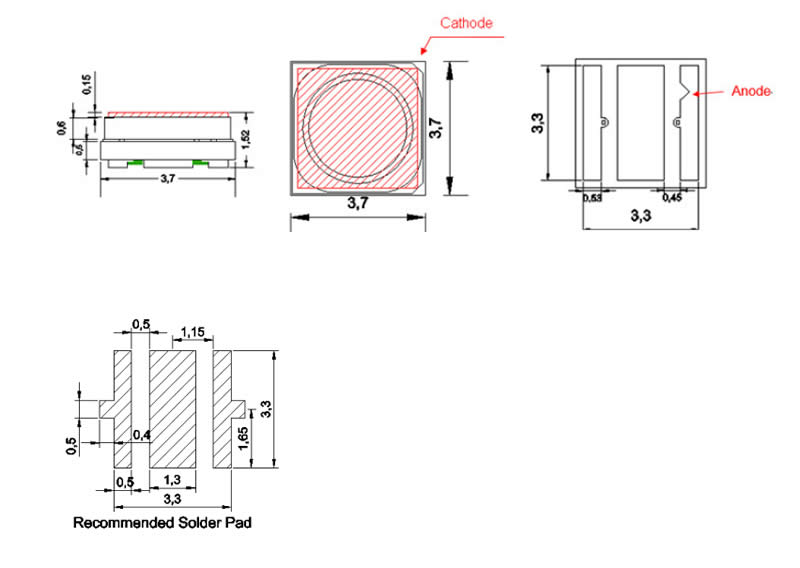 High power UVC - Deep UV LED chips 1W ( 3535 packing )( 265nm - 285nm ) - Chingtek.net